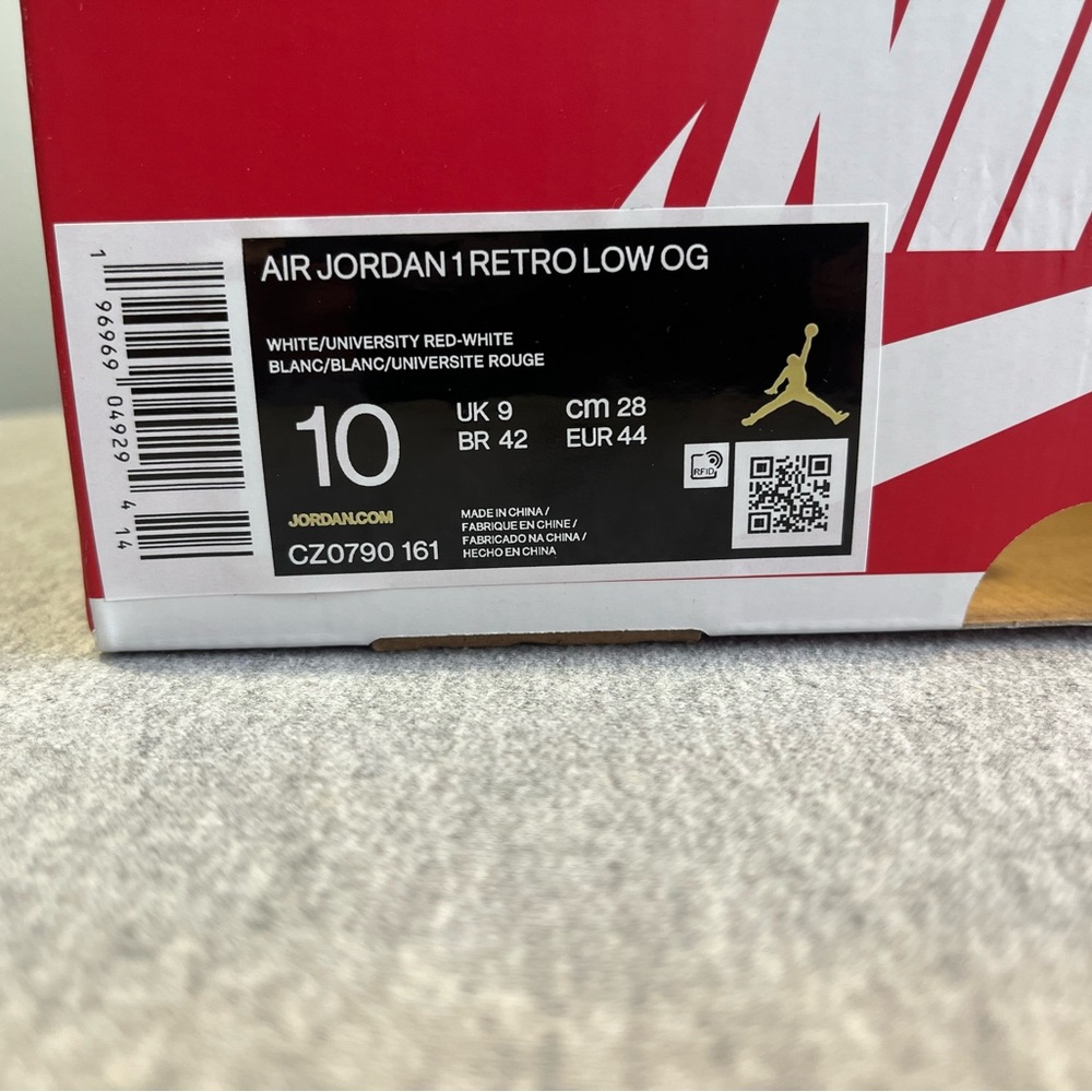 Nike Air Jordan 1 Retro OG Low University Red Men’s Shoe Size 10 CZ0709-161 - Picture 11 of 11